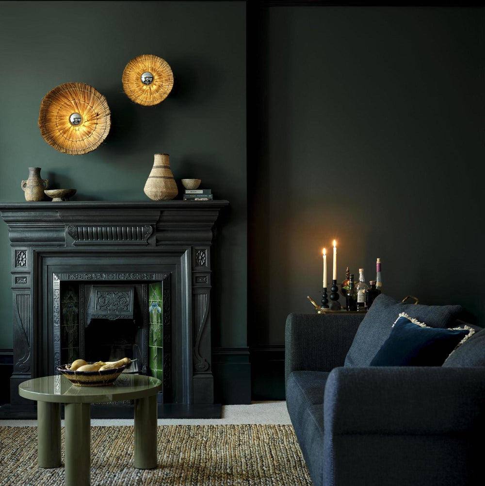 Industville - Moonj Natural Grass Round Wall Light - 13 Inch - Brown