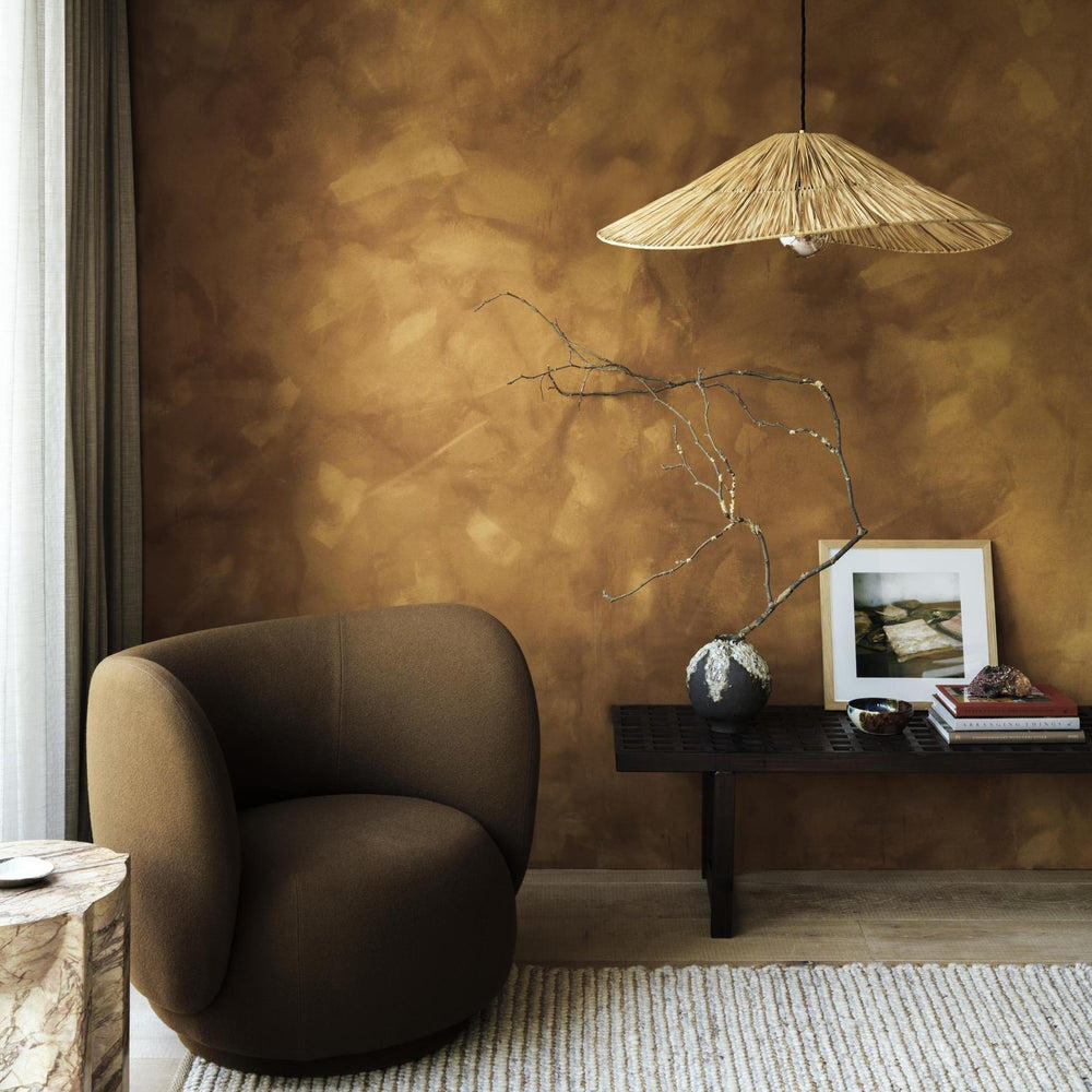 Industville - Raffia Ceiling Pendant Light - Hat - 20" Medium