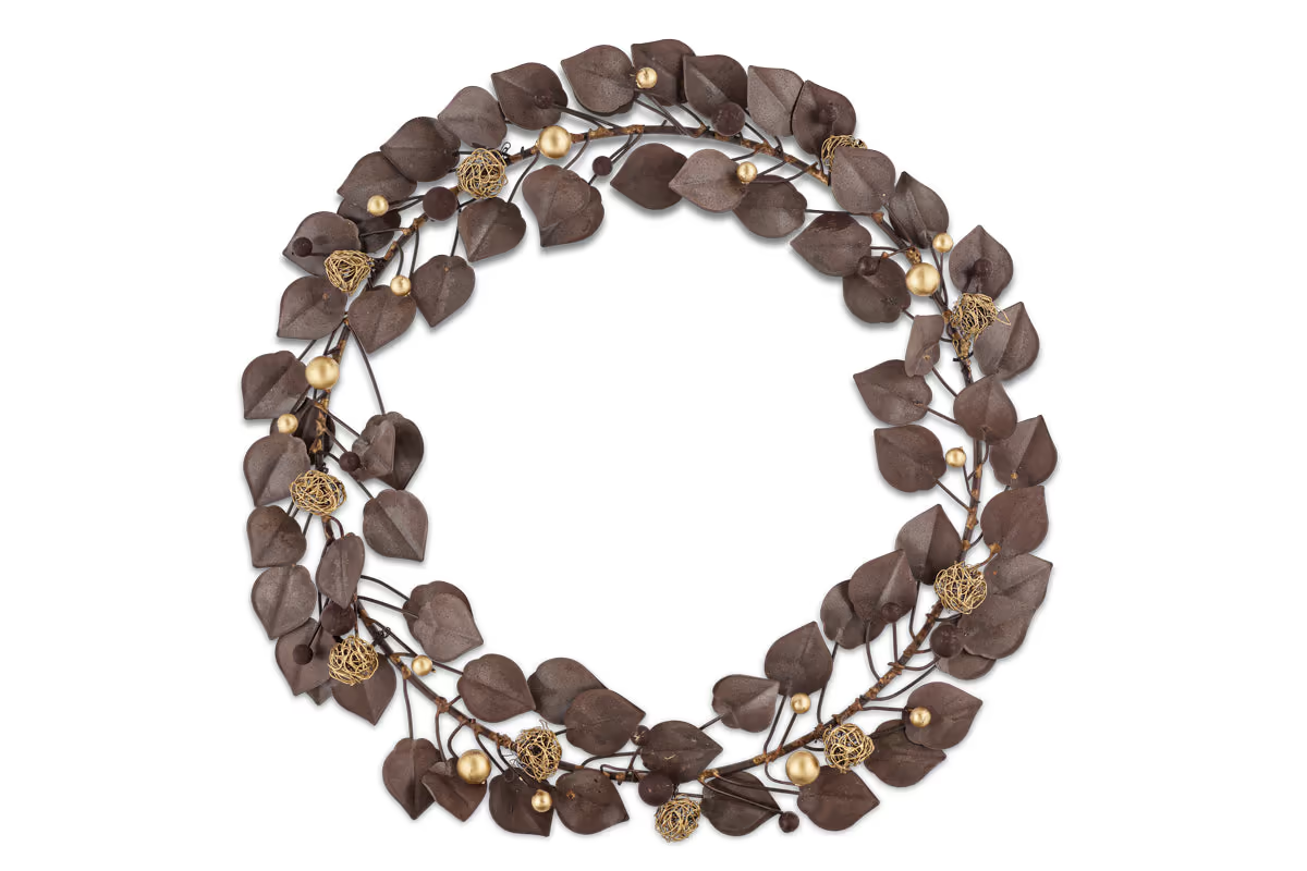 Nkuku - Ishana Wreath - Antique Brass