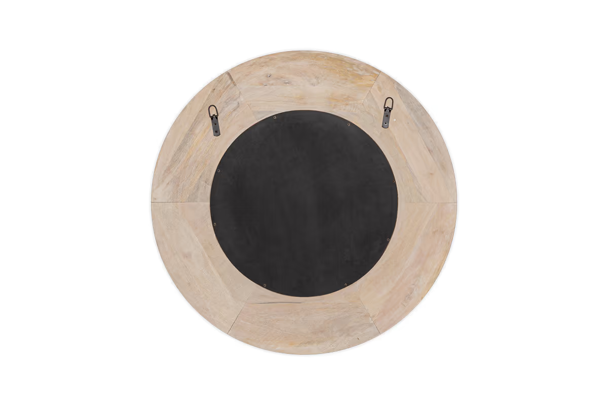 Nkuku - Itwa Mango Wood Carved Mirror - Natural