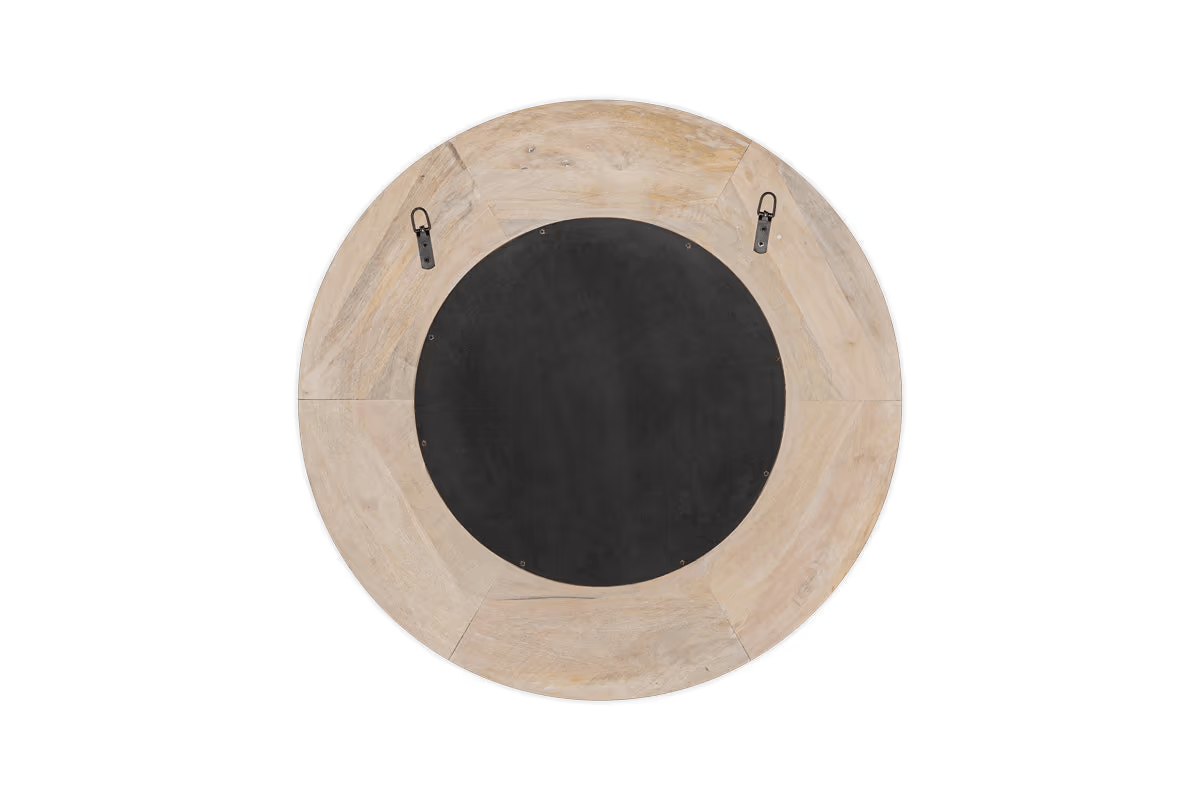Nkuku - Itwa Mango Wood Carved Mirror - Natural