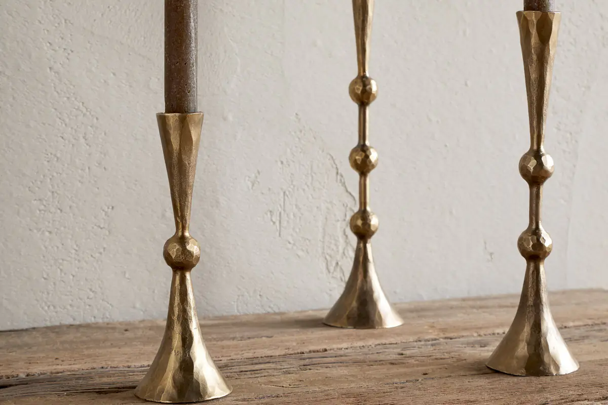 Nkuku - Javanee Candle Holder - Antique Brass - Small