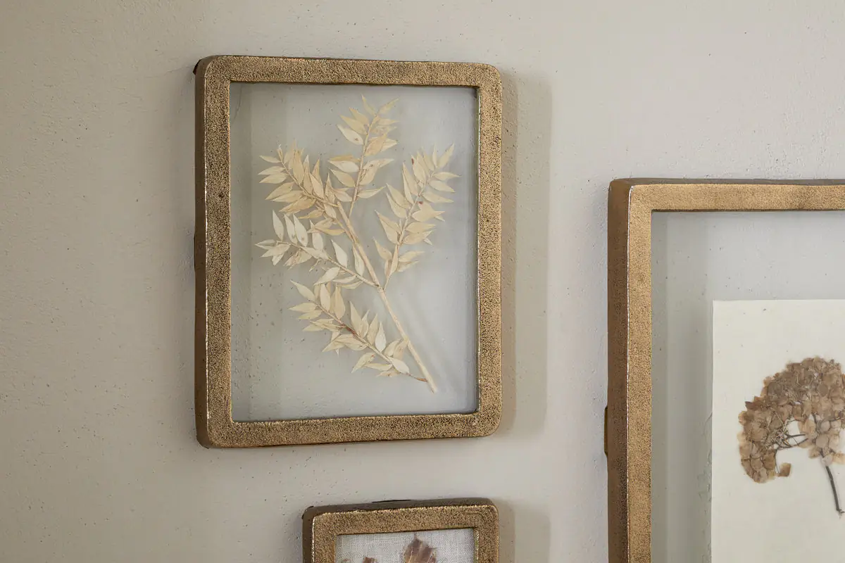 Nkuku - Jahala Wall Hung Photo Frame - Antique Brass - Medium
