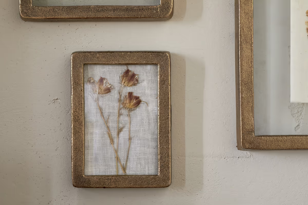 Nkuku - Jahala Wall Hung Photo Frame - Antique Brass - Small