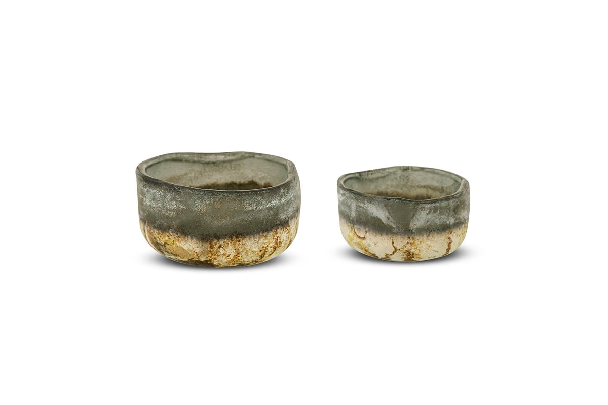Nkuku - Janka Tealight Holders - Charcoal (Set of 2)