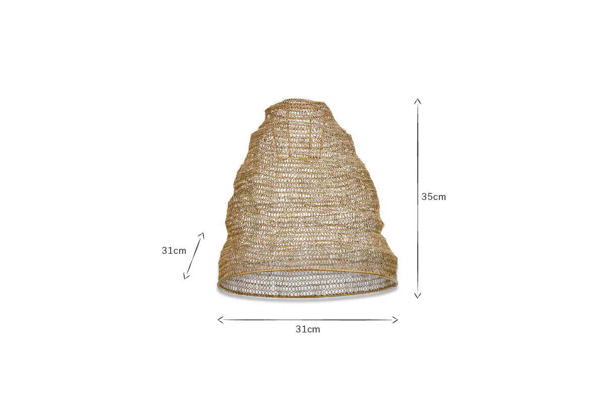 Nkuku - Jatani Wire Lampshade - Antique Brass - Small Oval