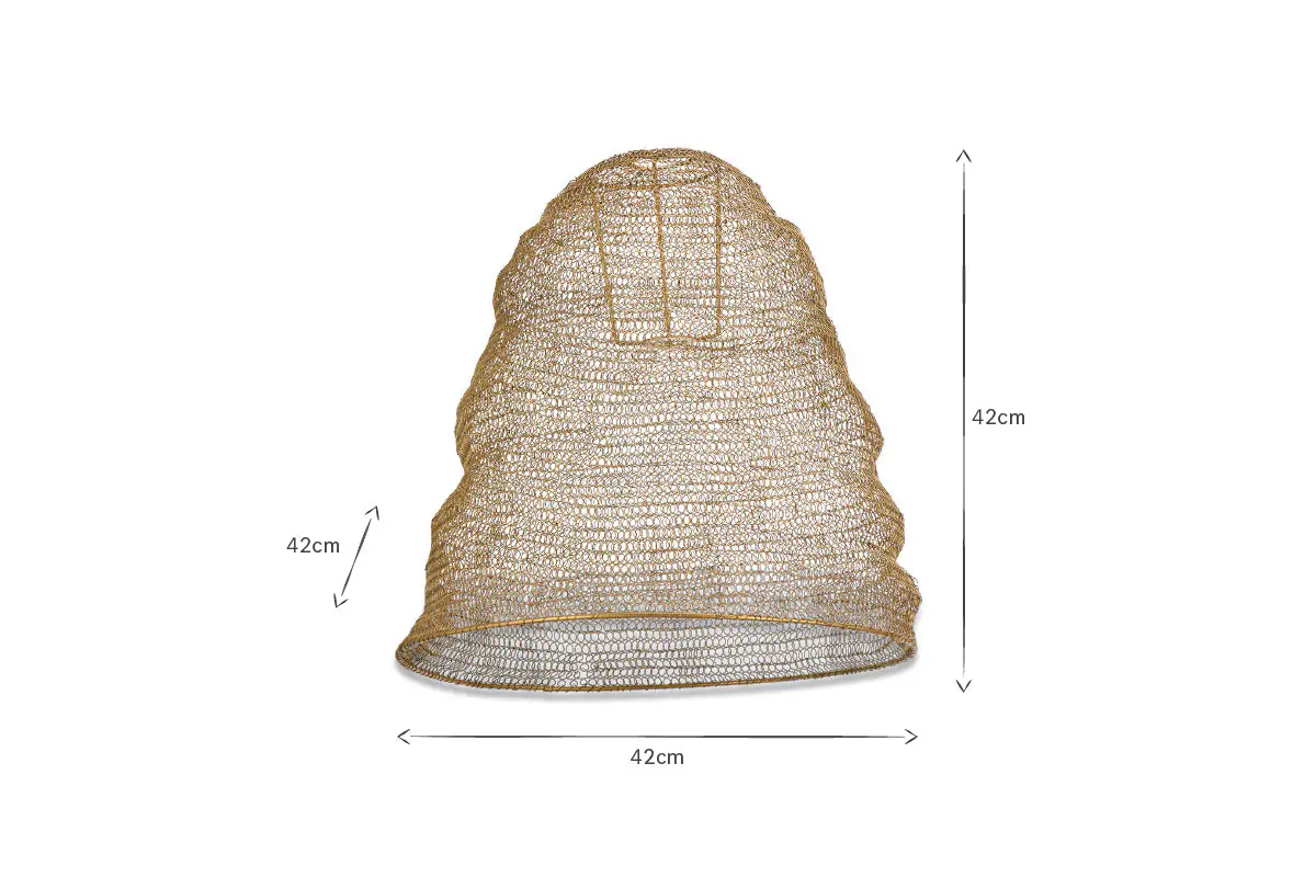 Nkuku - Jatani Wire Lampshade - Antique Brass - Large Oval