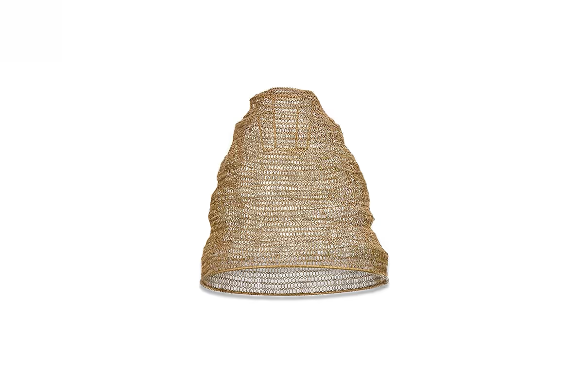 Nkuku - Jatani Wire Lampshade - Antique Brass - Small Oval