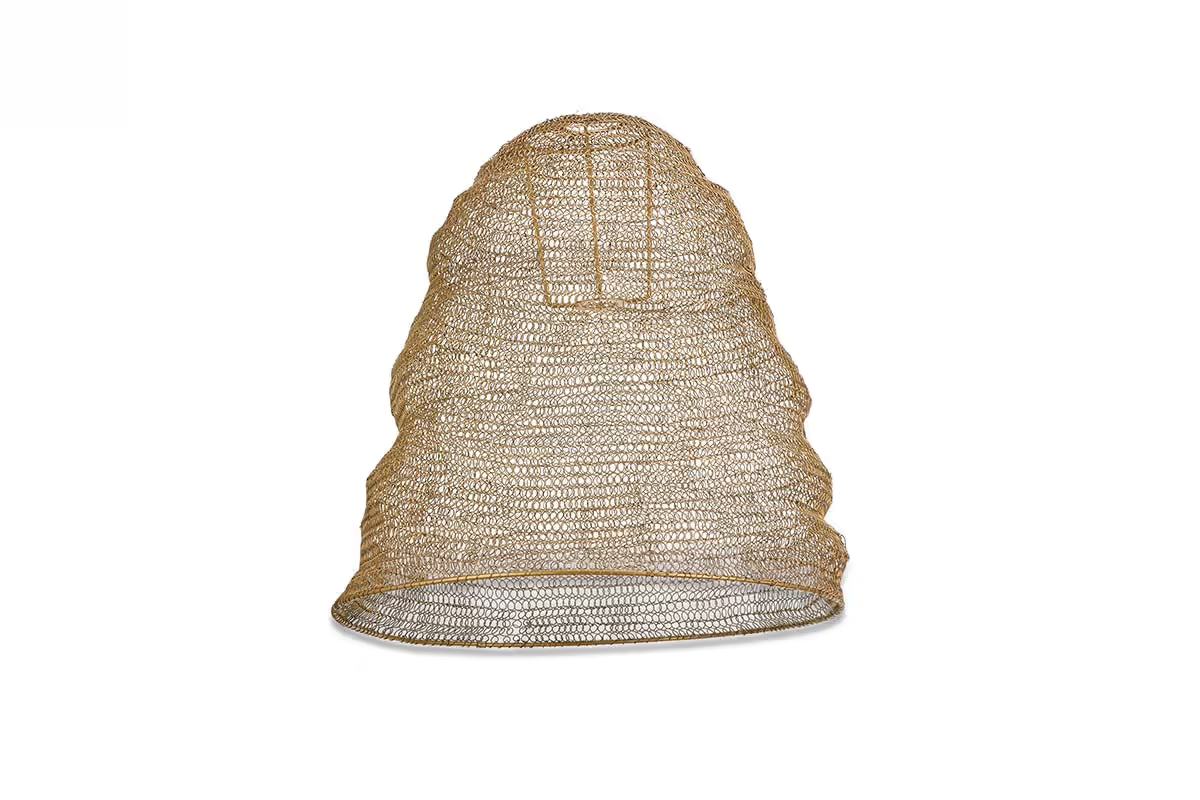 Nkuku - Jatani Wire Lampshade - Antique Brass - Large Oval