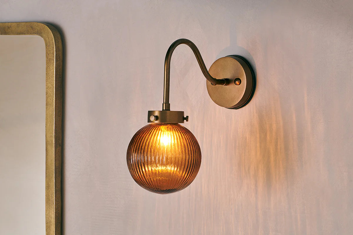 Nkuku Konnie Bathroom Wall Light - Amber