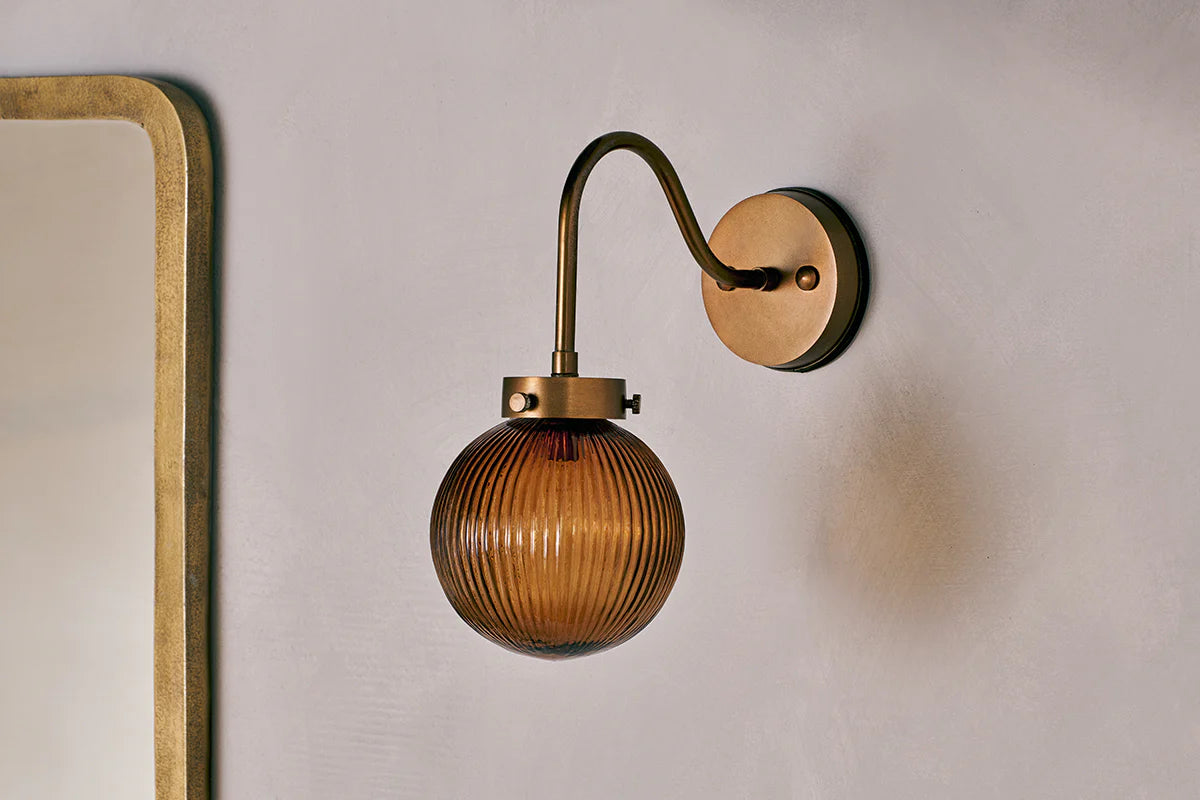 Nkuku Konnie Bathroom Wall Light - Amber