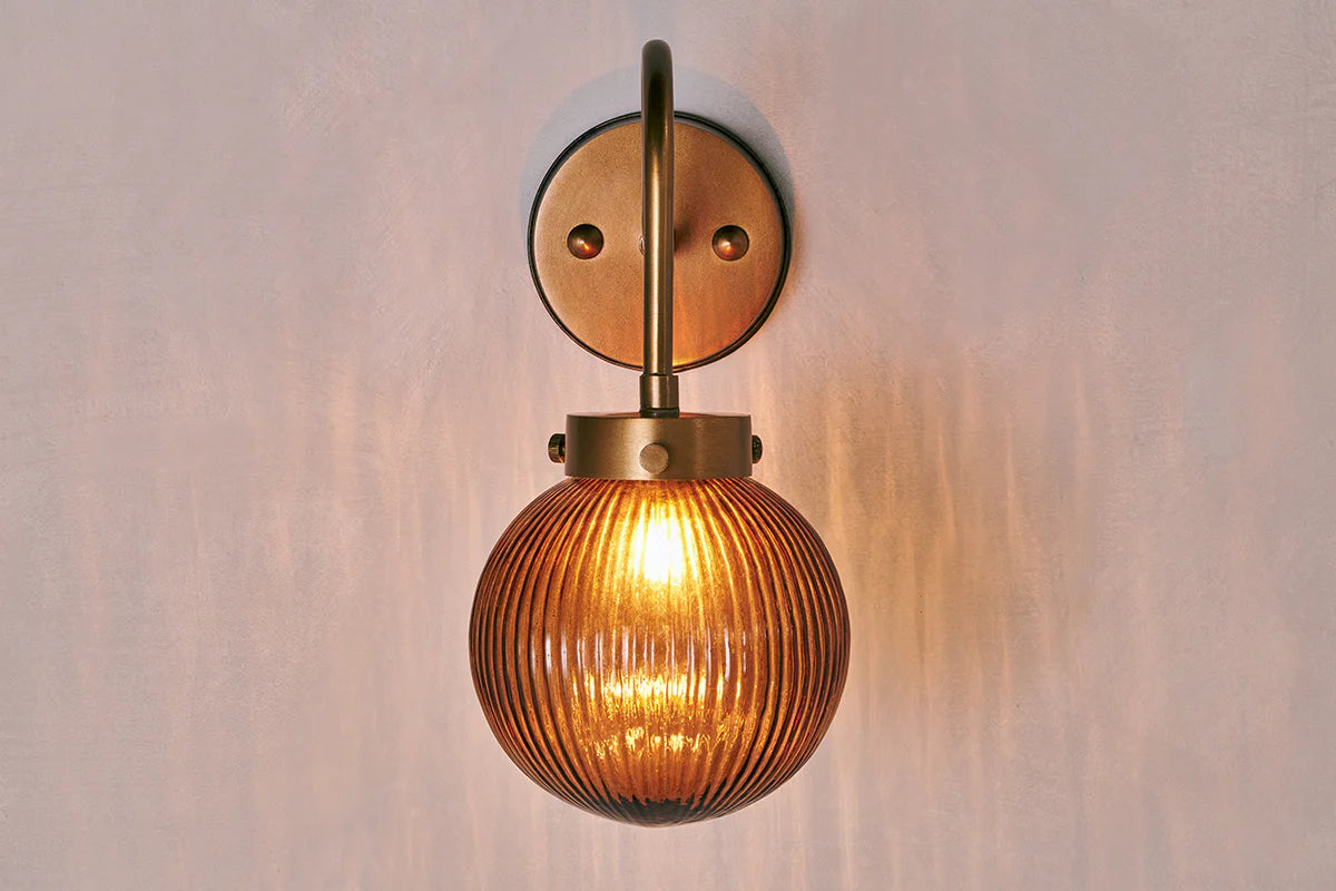 Nkuku Konnie Bathroom Wall Light - Amber