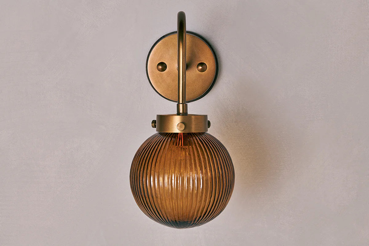 Nkuku Konnie Bathroom Wall Light - Amber