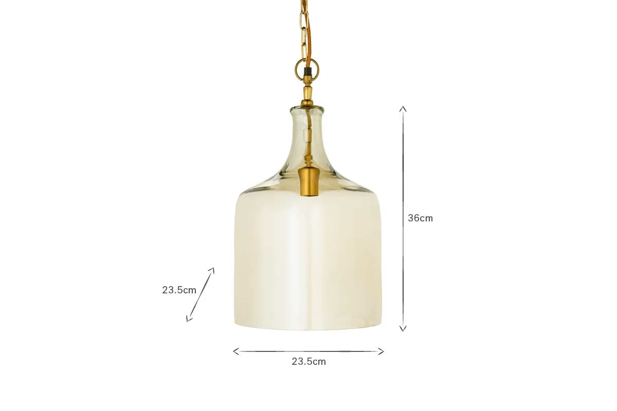 Nkuku Kalsi Recycled Glass Pendant Light - Lustre - Small