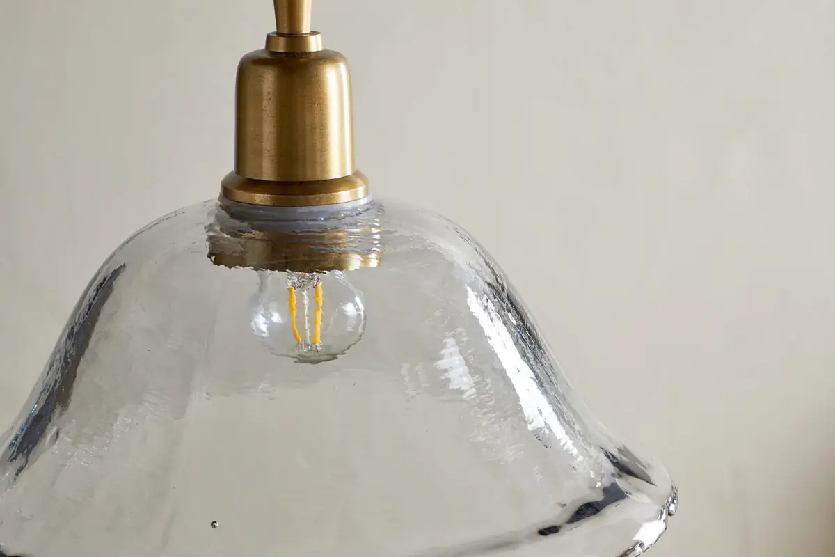 Nkuku - Keju Organic Shape Recycled Glass Pendant Light - Clear