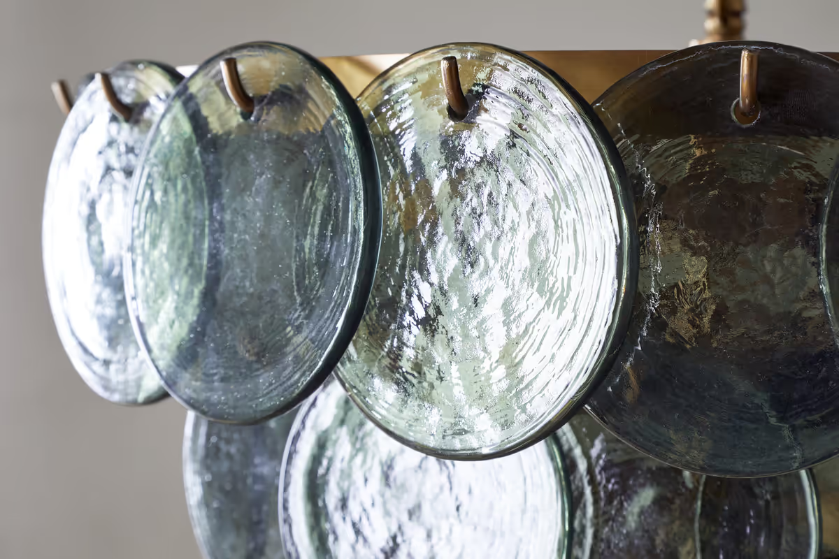 Nkuku - Kagitha Recycled Glass Chandelier - Green