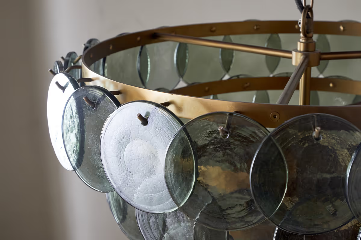 Nkuku - Kagitha Recycled Glass Chandelier - Green
