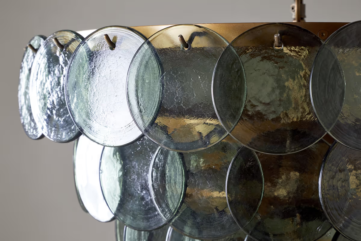 Nkuku - Kagitha Recycled Glass Chandelier - Green