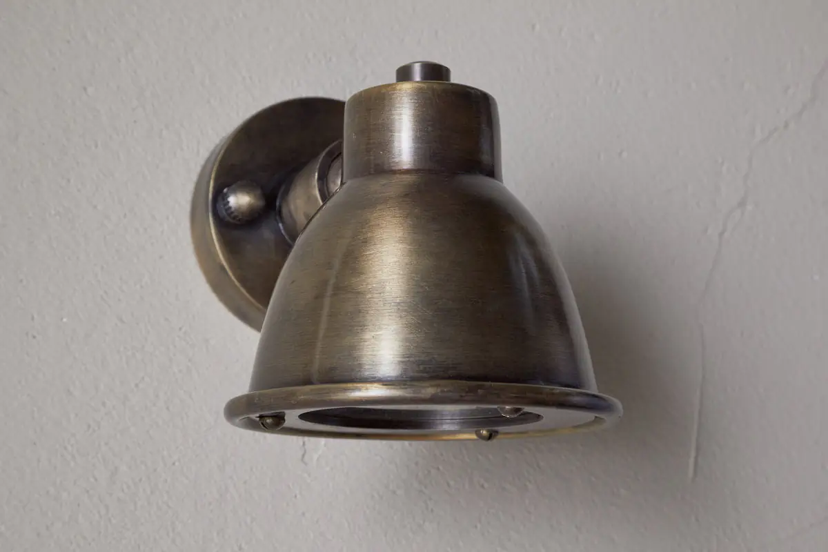 Nkuku - Kasai Brass Wall Spotlight - Antique Brass