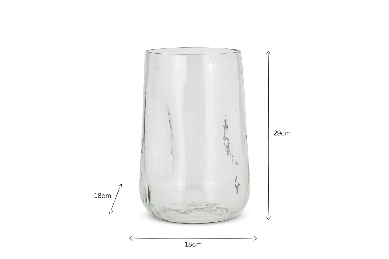 Nkuku - Kotri Recycled Glass Organic Shape Vase - Clear