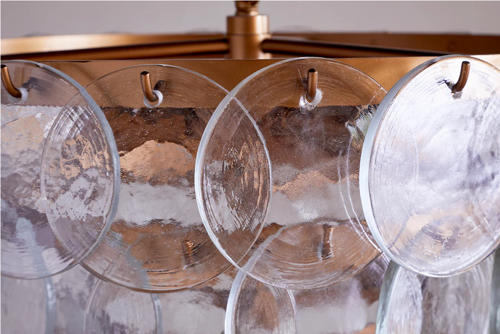 Nkuku Kagitha Recycled Glass Chandelier - Clear