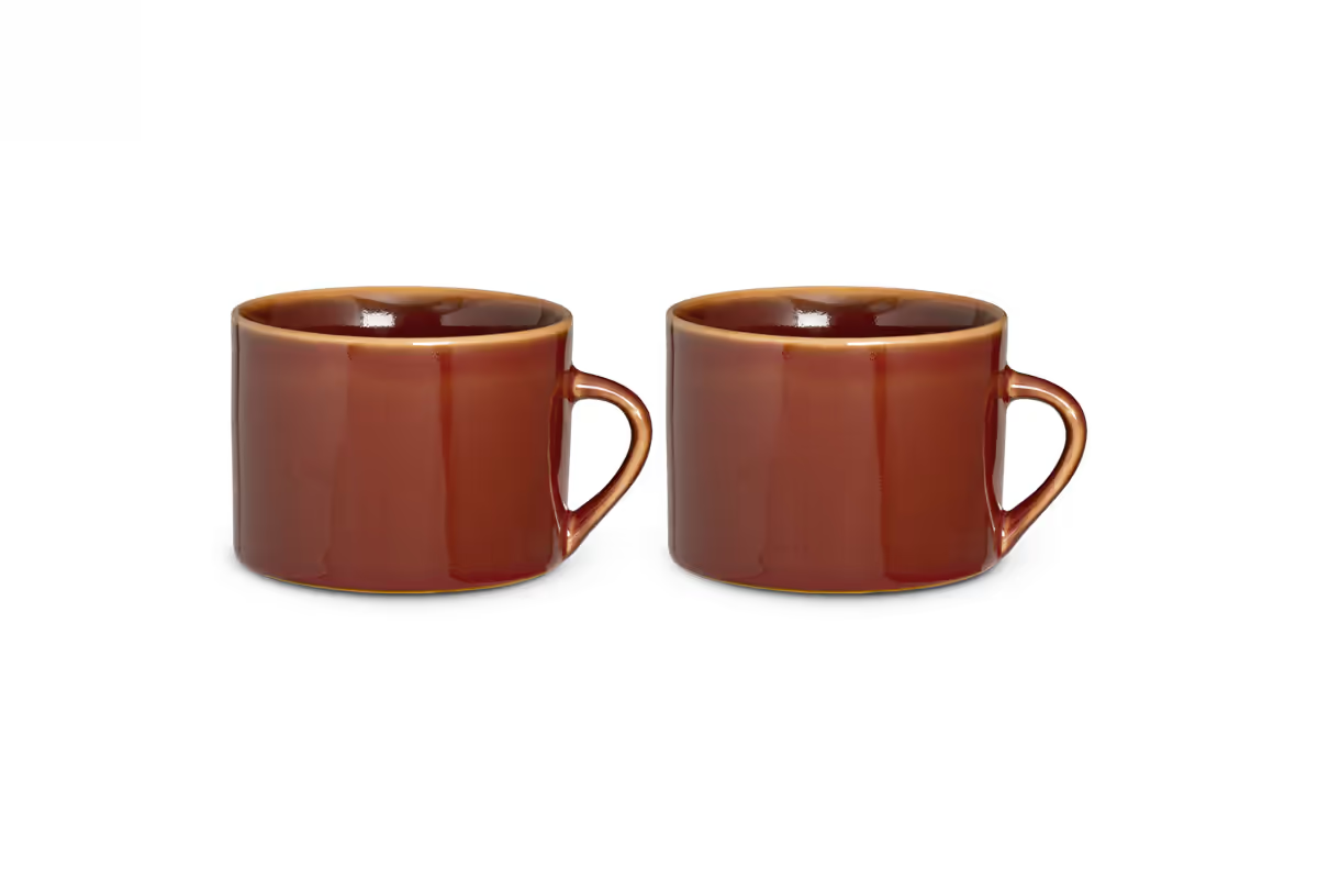 Nkuku - Kalini Mugs - Amber - Large (Set of 2)