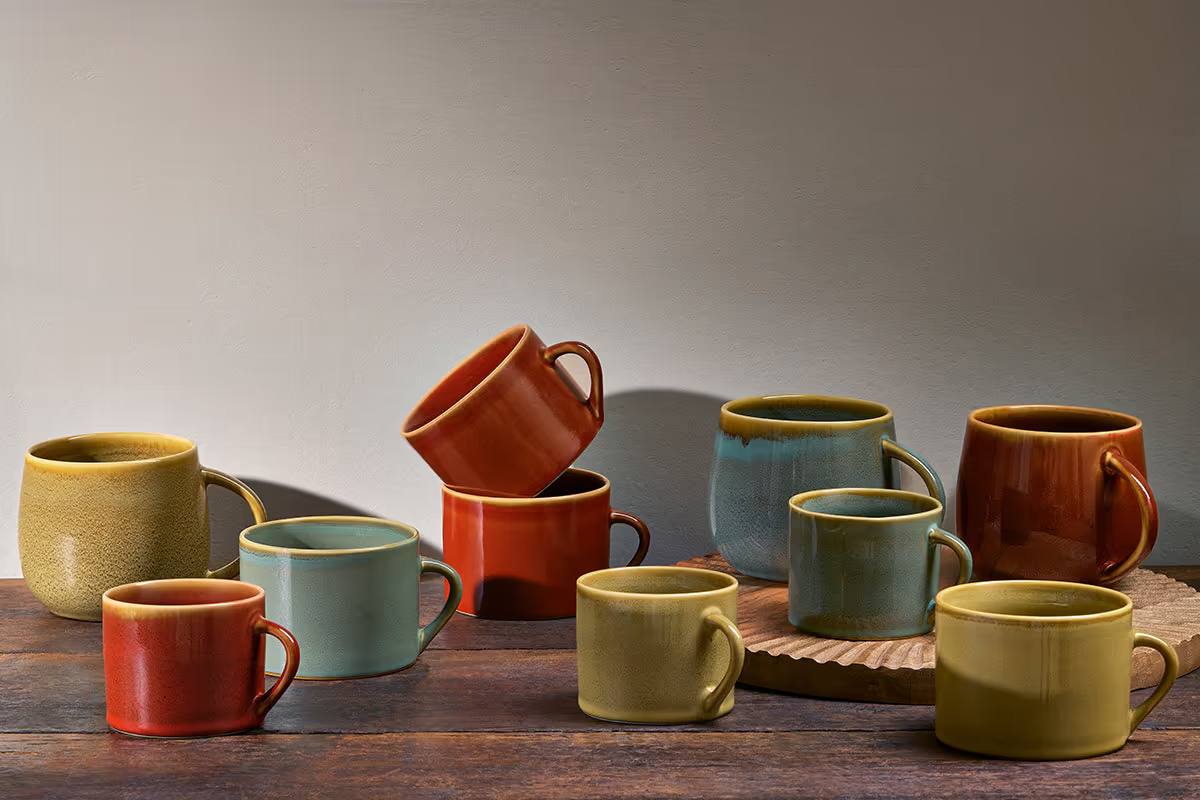 Nkuku - Kalini Mugs - Blue - Small (Set of 2)