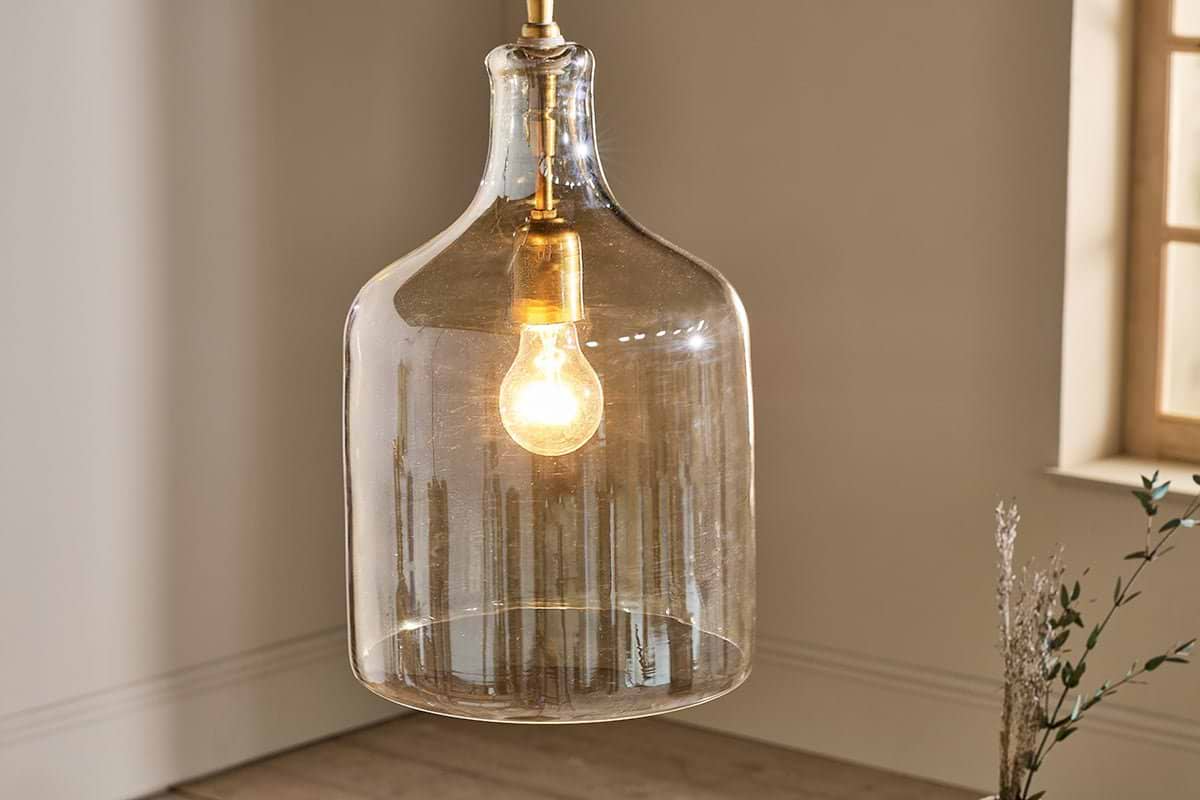 Nkuku - Kalsi Recycled Glass Pendant Light - Lustre - Large