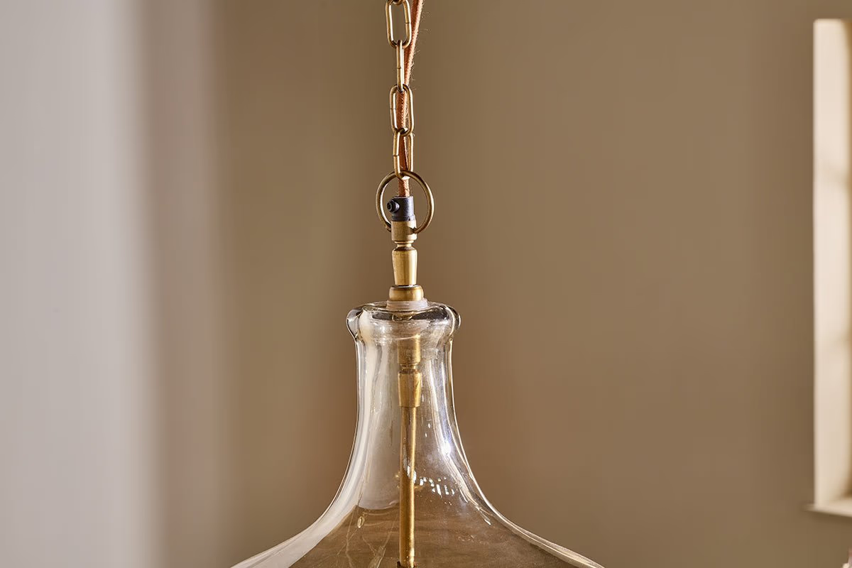 Nkuku - Kalsi Recycled Glass Pendant Light - Lustre - Large