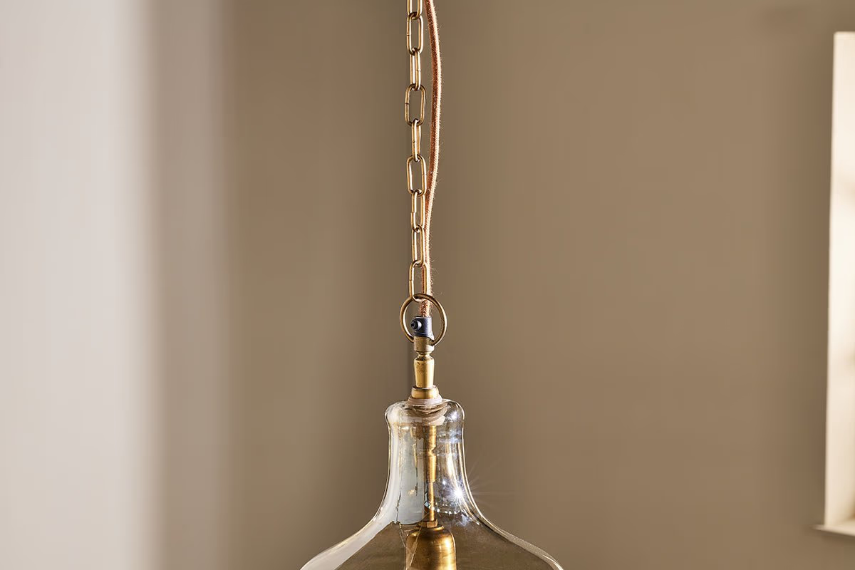 Nkuku - Kalsi Recycled Glass Pendant Light - Lustre - Large