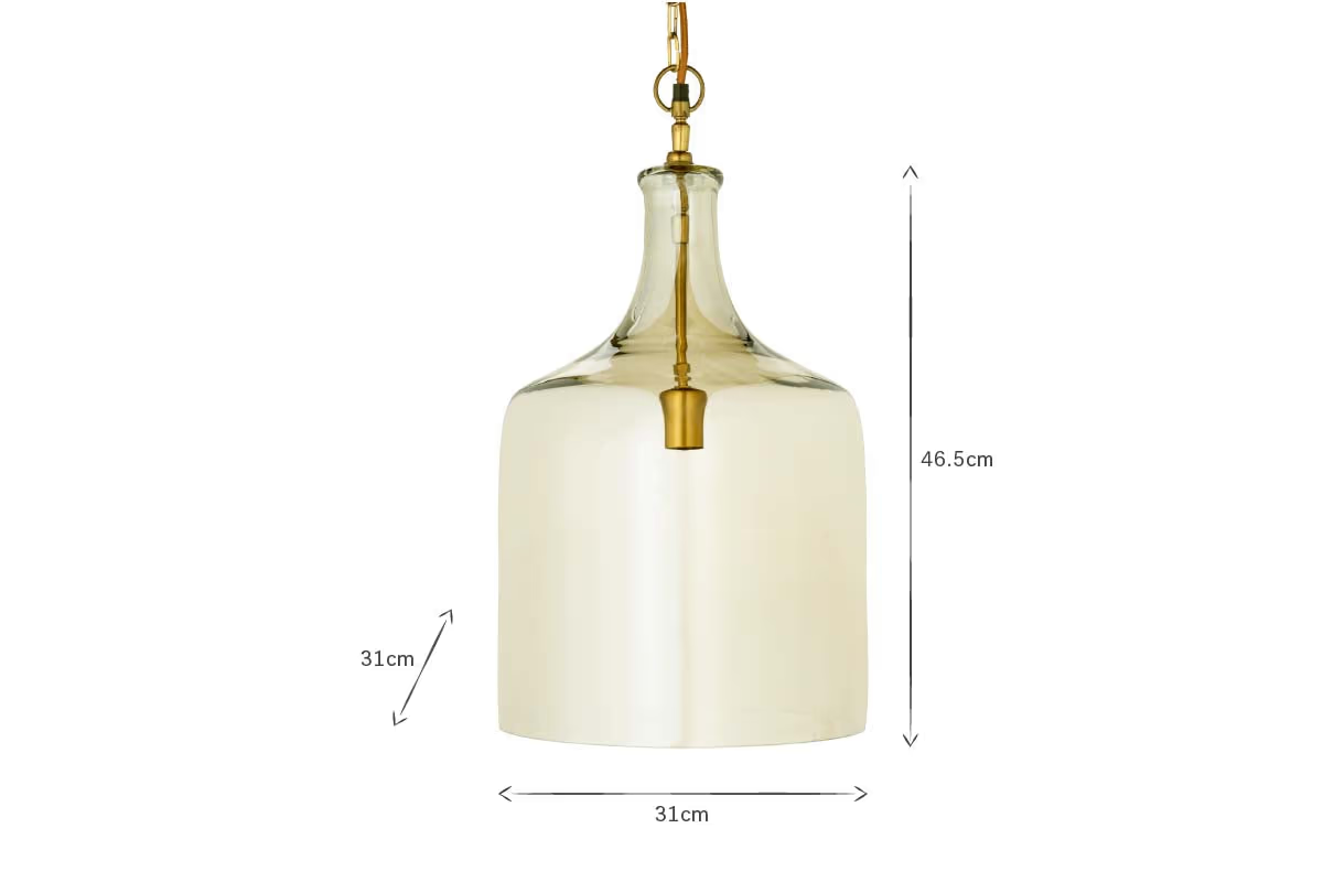 Nkuku - Kalsi Recycled Glass Pendant Light - Lustre - Large