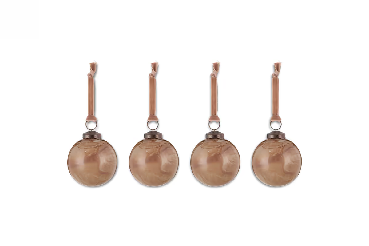 Nkuku - Kancha Baubles - Mocha (Set of 4)
