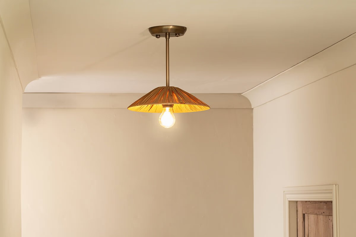 Nkuku - Katari Raffia Ceiling Light - Small