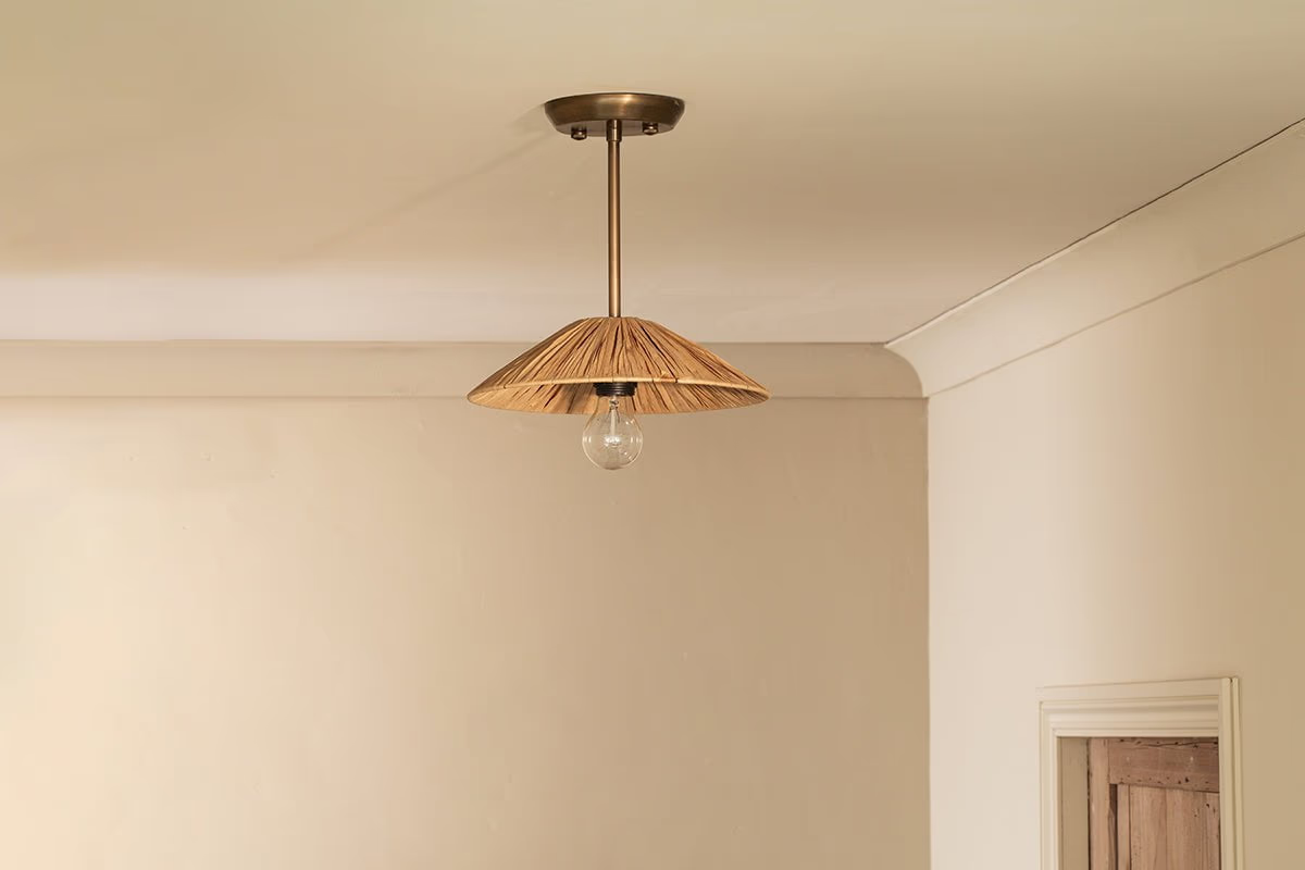 Nkuku - Katari Raffia Ceiling Light - Small