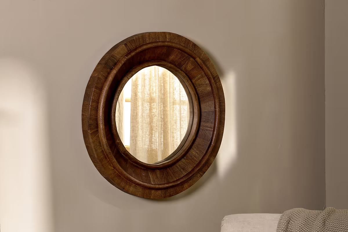 Nkuku - Kayia Acacia Wood Mirror - Walnut