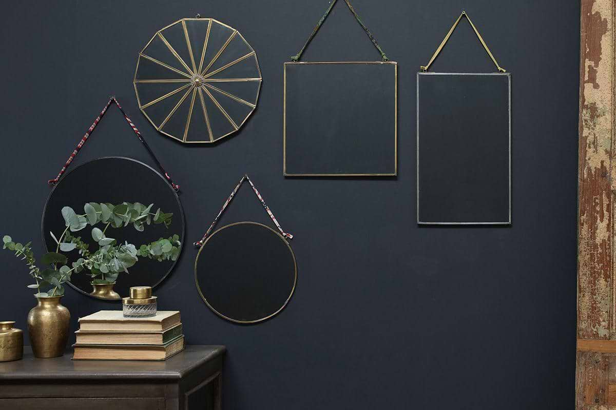Nkuku - Kiko Round Mirror - Brass - Large