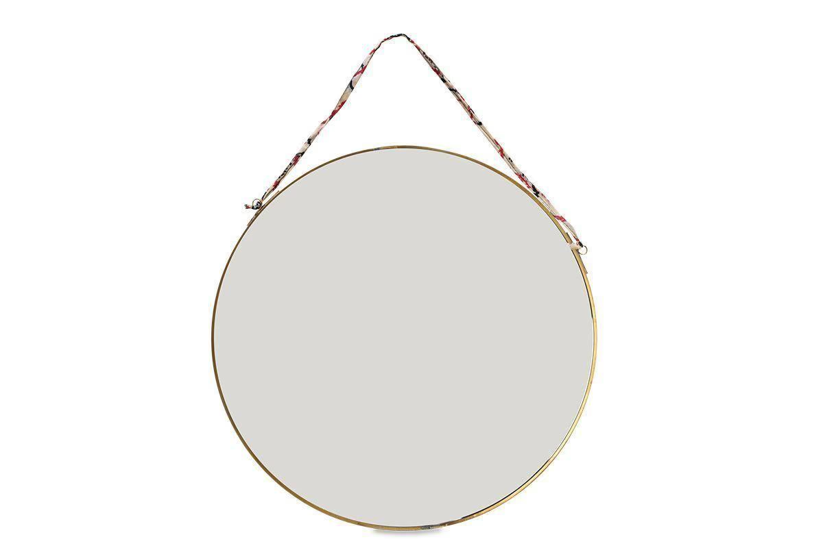 Nkuku - Kiko Round Mirror - Brass - Large