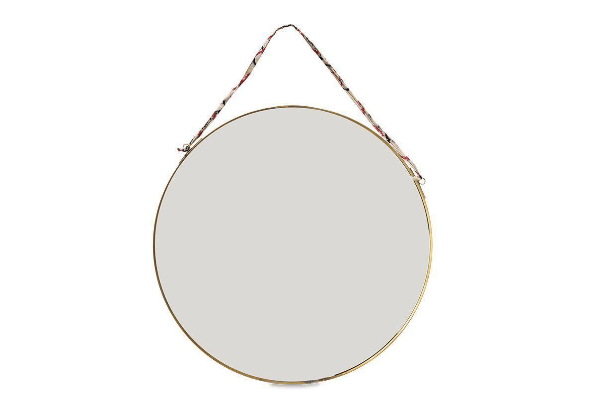 Nkuku - Kiko Round Mirror - Brass - Large
