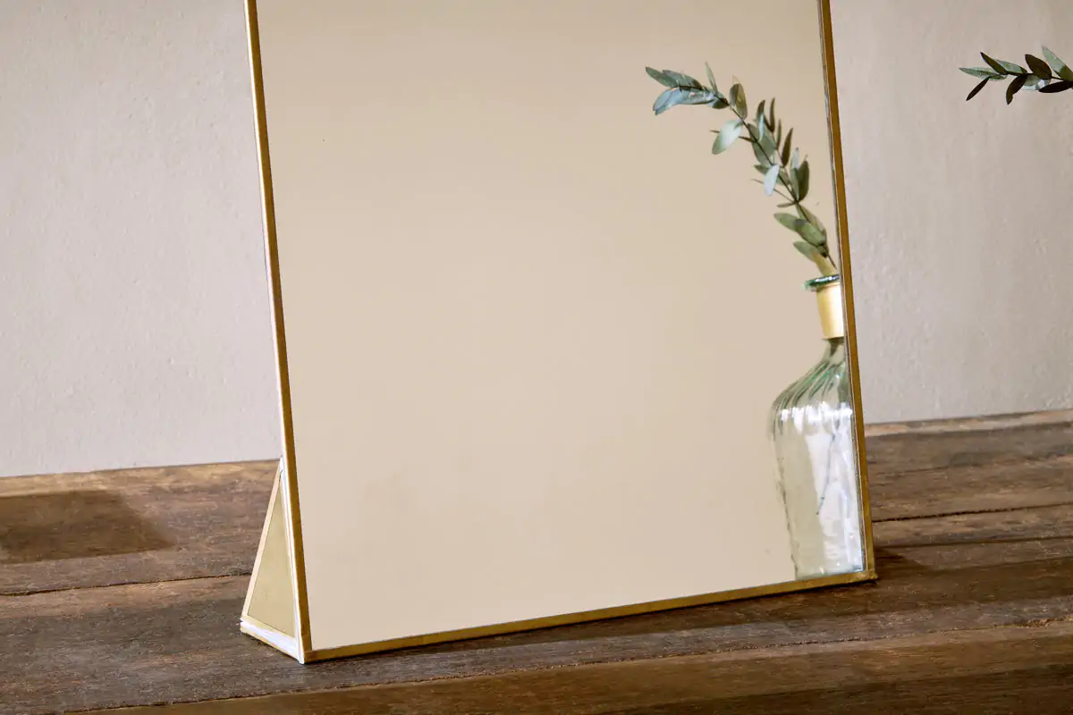 Nkuku - Kiko Standing Mirror - Antique Brass
