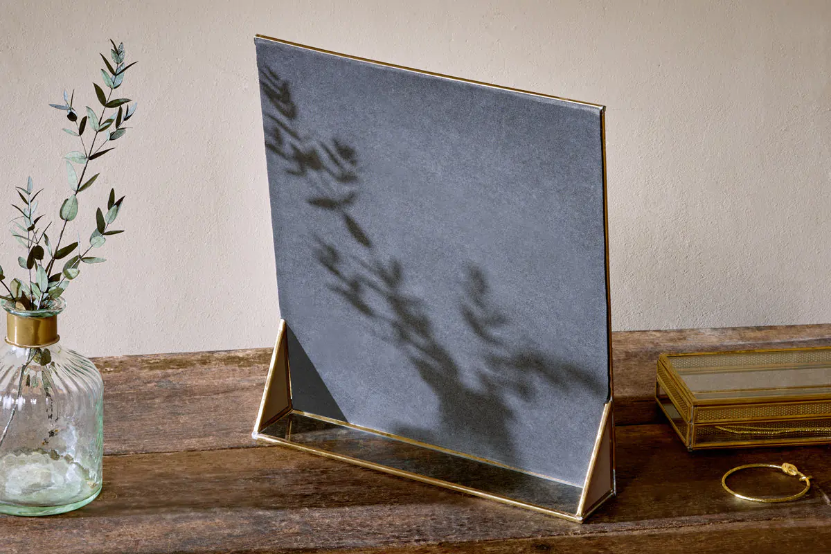 Nkuku - Kiko Standing Mirror - Antique Brass
