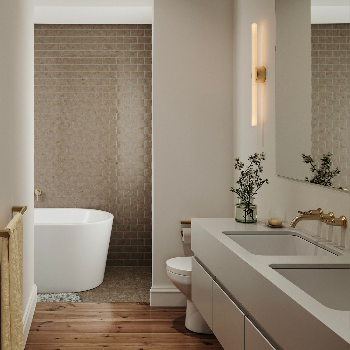 Tala Kilter 1.0 Wall Light in Solid Brass