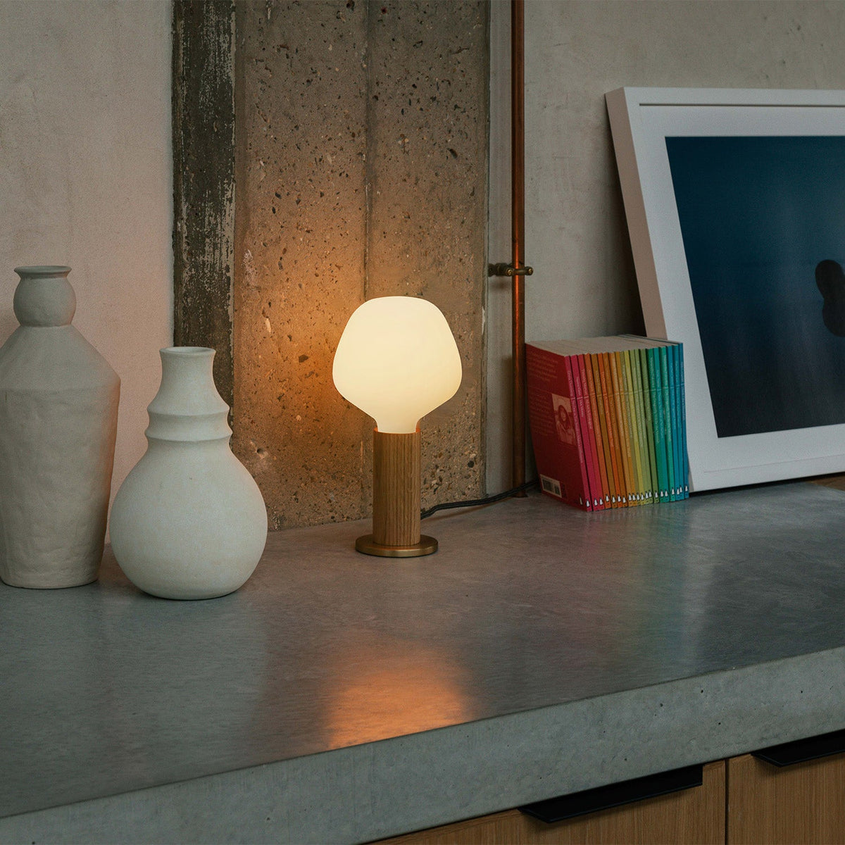 Tala Knuckle Table Lamp in Oak + Enno