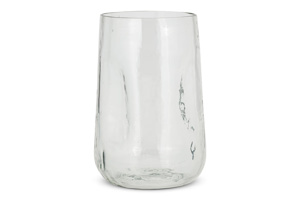 Nkuku - Kotri Recycled Glass Organic Shape Vase - Clear
