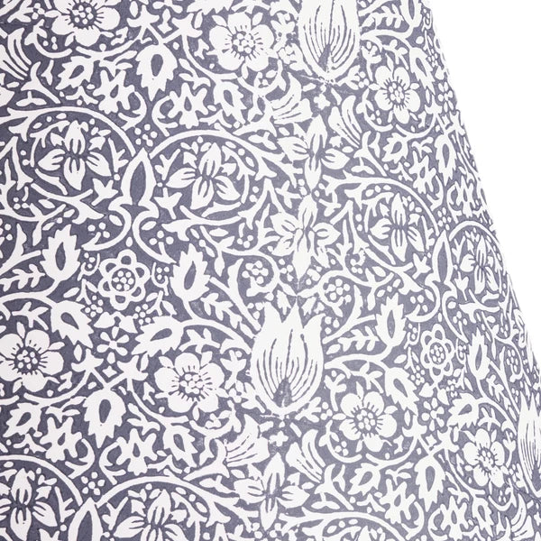 Pooky - 45cm Straight Empire Shade - Leafy Arbour Borage Block Printed Card - Morris & Co.