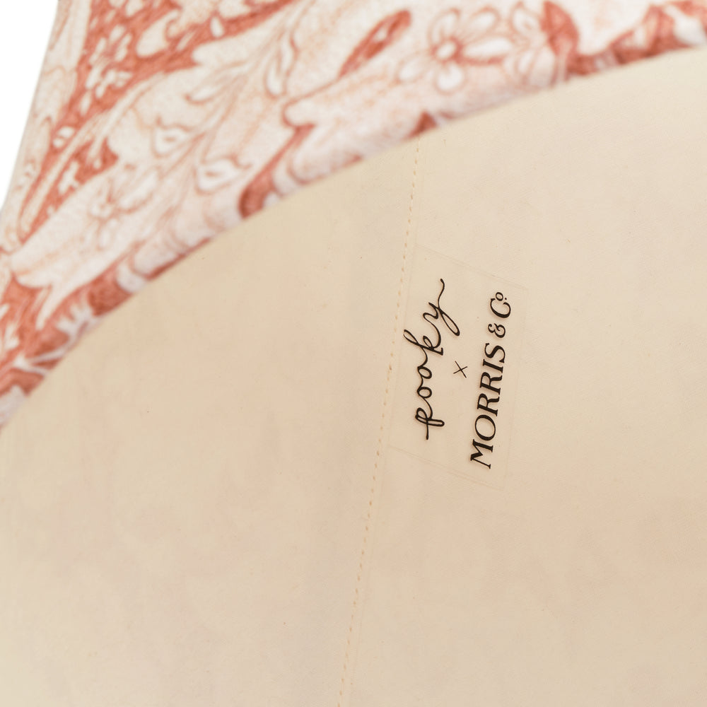 Pooky - 20cm Empire Shade - Brick Dust Wallflower Printed Cotton - Morris & Co