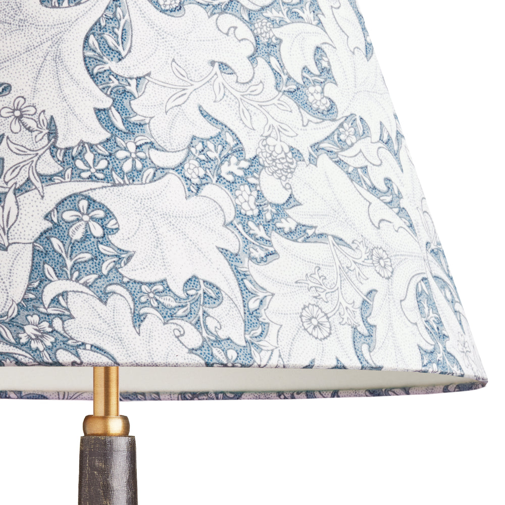 Pooky - 25cm Empire Shade - Slate Blue Wallflower Printed Cotton - Morris & Co