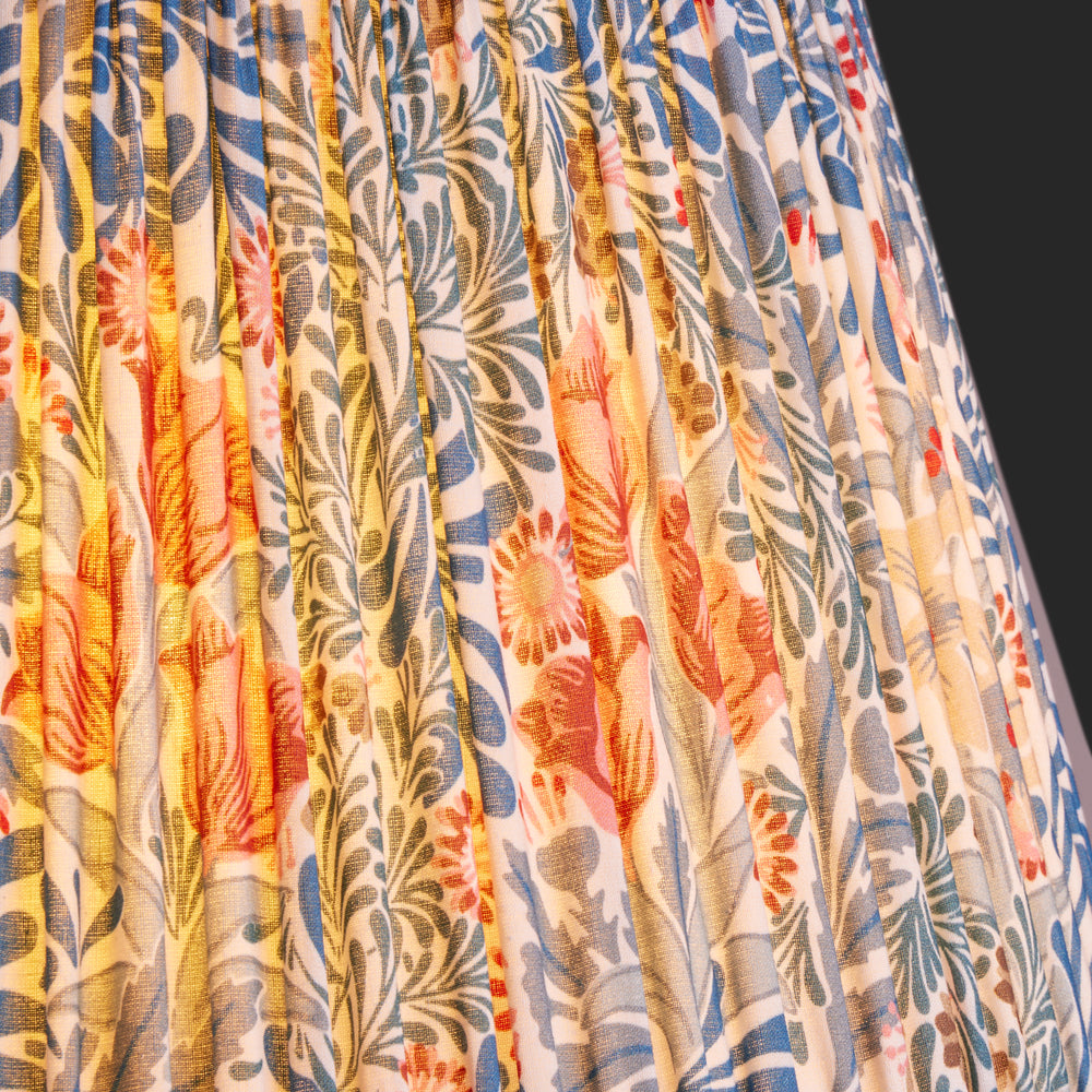 Pooky - 25cm Empire Shade - Indigo - Barbed Berry Bower Printed Cotton - Morris & Co