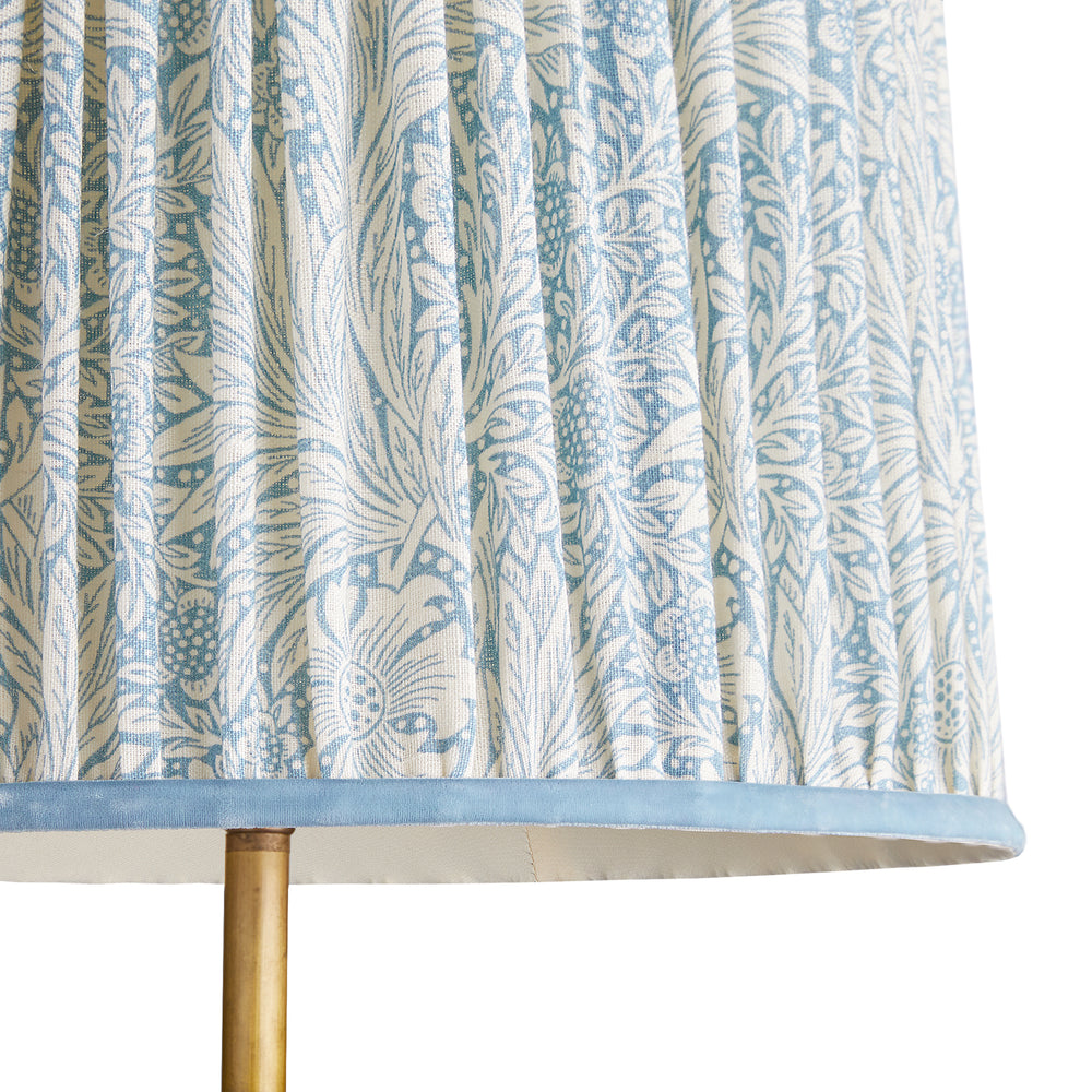 Pooky - 14cm Tall Tapered Shade - Indigo Marigold Linen - Morris & Co