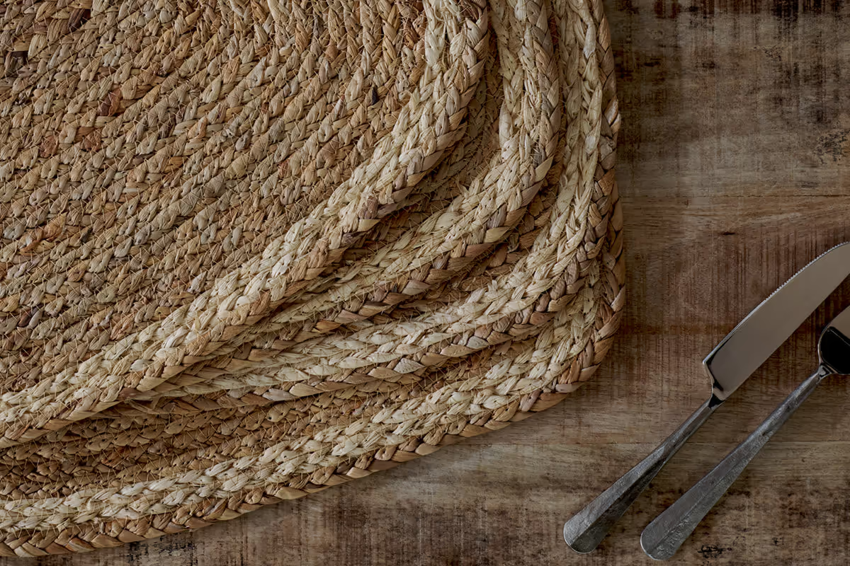 Nkuku - Lam Rectangular Tablemats - Natural (Set of 4)
