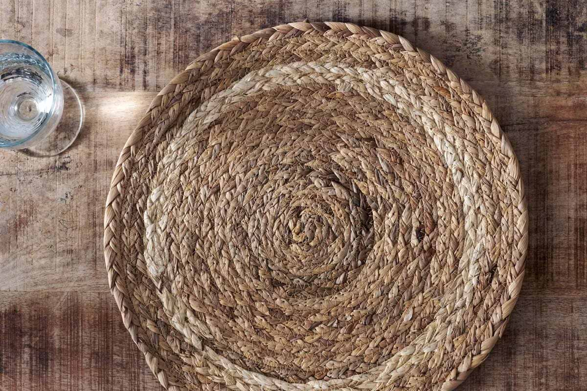 Nkuku - Lam Round Tablemats - Natural (Set of 4)
